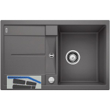 BLANCO Einbausp�le Metra 45 S mit Drehknopfgarnitur Felsgrau, reversibel