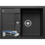 BLANCO Einbausp�le Metra 45 S Compact Anthrazit mit Drehknopfgarnitur, rev.