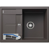 BLANCO Einbausp�le Metra 45 S Compact Felsgrau mit Drehknopfgarnitur, reversibel