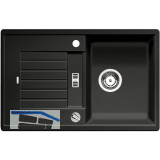 BLANCO Einbausp�le Zia 45 S Anthrazit mit Drehknopfgarnitur, reversibel