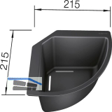 Eckschale Kunststoff schwarz 235866