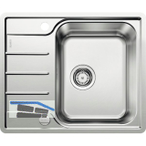 BLANCO 2D-Sp�le Lemis 45 S-IF Mini Edelstahl mit Drehknopfgarnitur reversibel