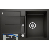 BLANCO Einbausp�le Metra 45 S mit Drehknopfgarnitur Schwarz, reversibel