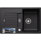 BLANCO Einbausp�le Zia 45 S mit Drehknopfgarnitur Schwarz, reversibel