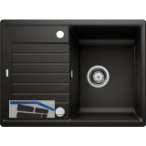 BLANCO Einbausp�le Zia 45 S Compact mit Drehknopfgarnitur Schwarz, reversibel