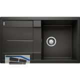 BLANCO Einbausp�le Metra 5 S mit Drehknopfgarnitur Schwarz, reversibel