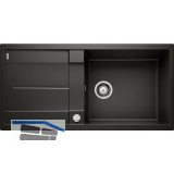 BLANCO Einbausp�le Metra XL 6 S mit Drehknopfgarnitur Schwarz, reversibel