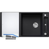 BLANCO Einbausp�le Axia III XL 6 S mit Glas Schneidbrett Schwarz, reversibel