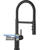 BLANCO K�chenarmatur Catris-S Flexo 525793 druckfest Schwarz matt