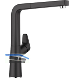 BLANCO K�chenarmatur Avona-S 526170 druckfest Schwarz/Chrom