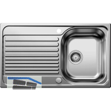 SOLIDO Einbausp�le Tipo 45 S Edelstahl naturfinish, mit Ablauffernbedienung