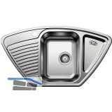 BLANCO Eck-Einbausp�le Tipo 9 E Edelstahl