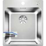 BLANCO 2D-Sp�le Solis 400-IF/A mit Armaturenbank Edelstahl