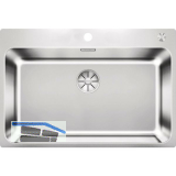 BLANCO 2D-Sp�le Solis 700-IF/A mit Armaturenbank Edelstahl