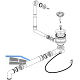 BLANCO Ab- und �berlaufgarnitur 1 x 3,5" 224821