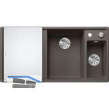 BLANCO Einbausp�le Axia III 6 S mit Glas Schneidbrett TT links Vulkangrau