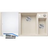 BLANCO Einbausp�le Axia III 6 S mit Glas Schneidbrett TT links Softwei�