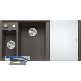 BLANCO Einbausp�le Axia III 6 S mit Glas Schneidbrett TT rechts Vulkangrau