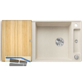 BLANCO fl�chenb�ndige Sp�le Axia III XL 6 S-F Softwei� mit Esche Schneidbrett