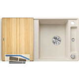 BLANCO fl�chenb�ndige Sp�le Axia III 5 S-F Softwei� inkl. Esche Schneidbrett