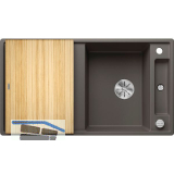 BLANCO Einbausp�le Axia III 5 S mit Esche Schneidbrett Vulkangrau, reversibel