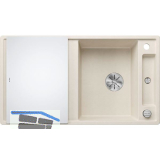 BLANCO Einbausp�le Axia III 5 S mit Glas Schneidbrett Softwei�, reversibel