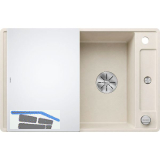 BLANCO fl�chenb�ndige Sp�le Axia III 45 S-F Softwei�, inkl. Glas Schneidbrett