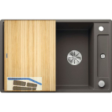 BLANCO Einbausp�le Axia III 45 S mit Esche Schneidbrett Vulkangrau, reversibel