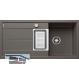 BLANCO Einbausp�le Metra 6 S Vulkangrau mit Drehknopfgarnitur, reversibel