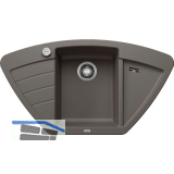 BLANCO Eck-Einbausp�le Zia 9 E mit Drehknopf Vulkangrau