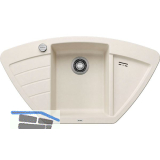 BLANCO Eck-Einbausp�le Zia 9 E mit Drehknopf Softwei�