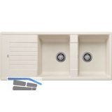 BLANCO Einbausp�le Zia 8 S ohne Drehknopf Softwei�, reversibel