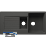 BLANCO Einbausp�le Zia 6 S Vulkangrau mit Drehknopfgarnitur, reversibel