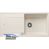 BLANCO Einbausp�le Zia XL 6 S mit Drehknopfgarnitur Softwei�, reversibel