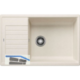 BLANCO Einbausp�le Zia XL 6 S Compact mit Drehknopfgarnitur Softwei�, reversibel