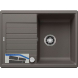 BLANCO Einbausp�le Zia 45 S Compact Vulkangrau mit Drehknopfgarnitur, rev.