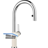 BLANCO K�chenarmatur Carena-S Vario druckfest, Softwei�/Chrom