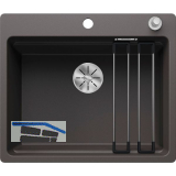 BLANCO fl�chenb�ndige Sp�le Etagon 6-F mit Ablauffernbedienung, Felsgrau