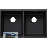 BLANCO Sp�le Subline 350/350-U for Coloured Components, Schwarz