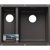 BLANCO Sp�le Subline 340/160-U for Coloured Components, Becken rechts Felsgrau