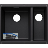 BLANCO Sp�le Subline 340/160-U for Coloured Components, Becken links, Schwarz