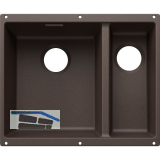 BLANCO Sp�le Subline 340/160-U for Coloured Components, Becken links Cafe