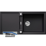 BLANCO Einbausp�le Adira XL 6 S mit Drehknopfgarnitur Schwarz