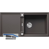 BLANCO Einbausp�le Adira XL 6 S mit Drehknopfgarnitur Felsgrau