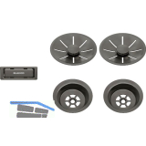 BLANCO Doppel Ab-und �berlaufset Satin Darksteel