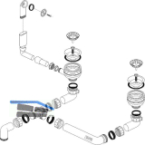 BLANCO Ab- und �berlaufgarnitur 2 x 3,5" 218823