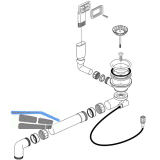 BLANCO Ab- und �berlaufgarnitur 1 x 3,5'' 227476