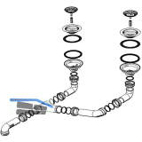 BLANCO Ablaufgarnitur 2 x 3,5" 231007