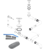 BLANCO Ab- und �berlaufgarnitur 1 x 3,5''/1 x 1,5" 234465