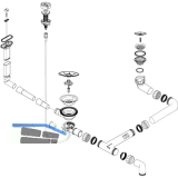 BLANCO Ab- und �berlaufgarnitur 1 x 3,5''/1 x 1,5" 235651